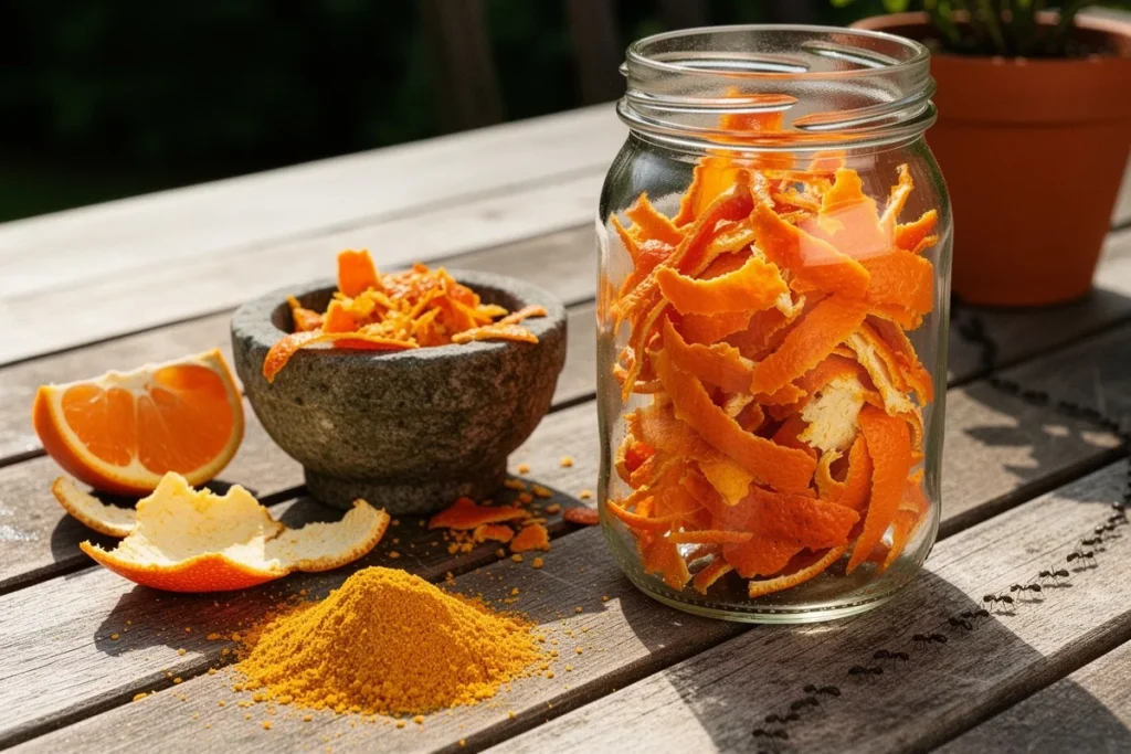 Kaip pasigaminti skruzdėles atbaidantį repelentą iš apelsino žievelių, pasak eksperto