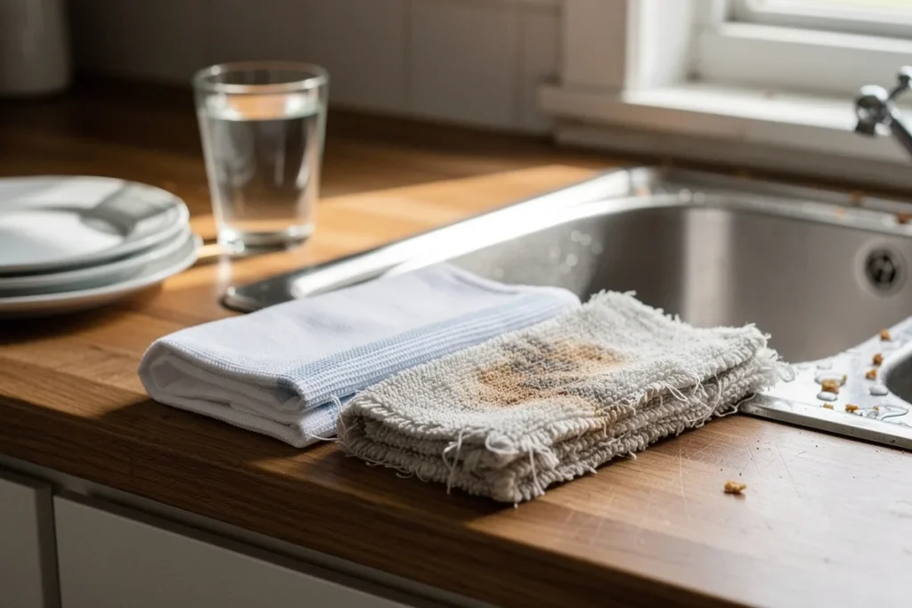 Kodėl seni virtuviniai rankšluosčiai geriau sausina nei nauji, pasak mokslo