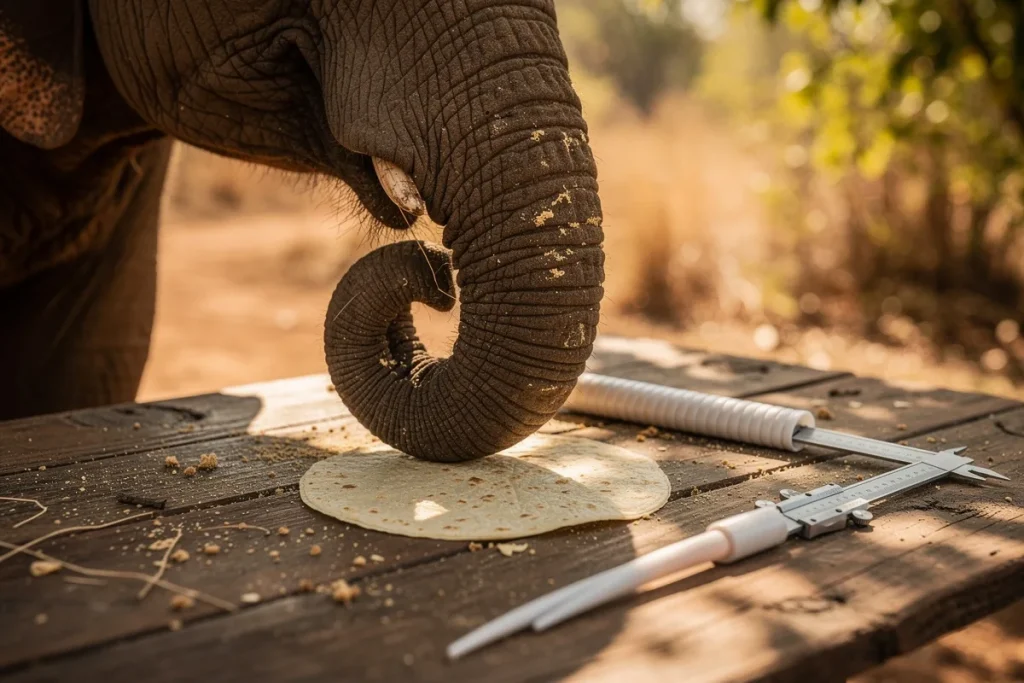 Mokslininkai atrado unikalų jautrios dramblio straublio sistemos žemėlapį: 1 000 „išmaniųjų“ ūsų su medžiaginio intelekto savybėmis