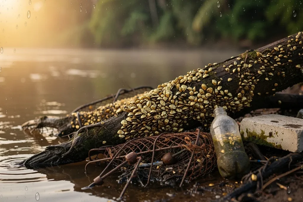 Mokslininkus neramina invazinės auksinės midijos plitimas Amazonės upėse