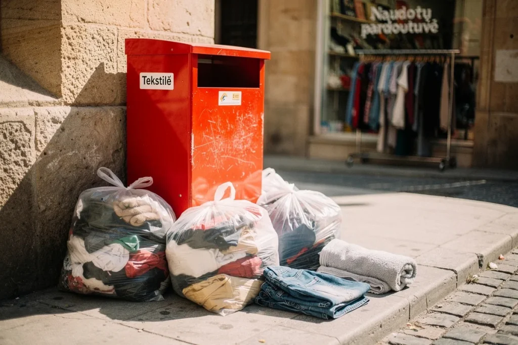 Naudotų drabužių parduotuvės, perdirbimas ir socialinis užimtumas: didžiausia tekstilės atliekų tvarkytoja