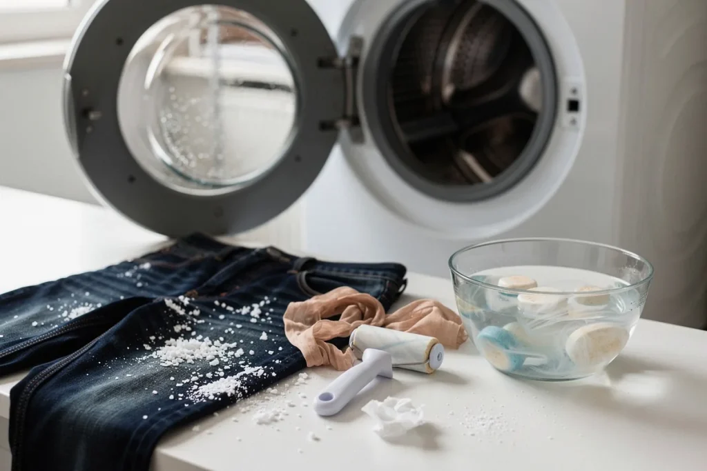 Popierinė nosinaitė skalbimo mašinoje: 3 veiksmai, kurie išgelbės skalbinius ir skalbyklę